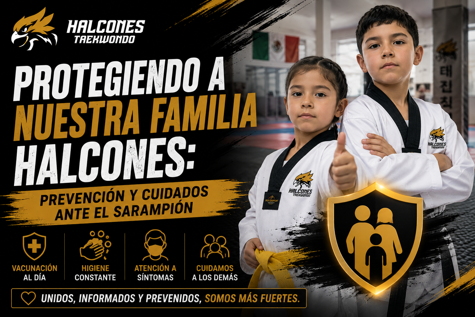Protegiendo a nuestra familia Halcones: Prevención y cuidados ante el Sarampión